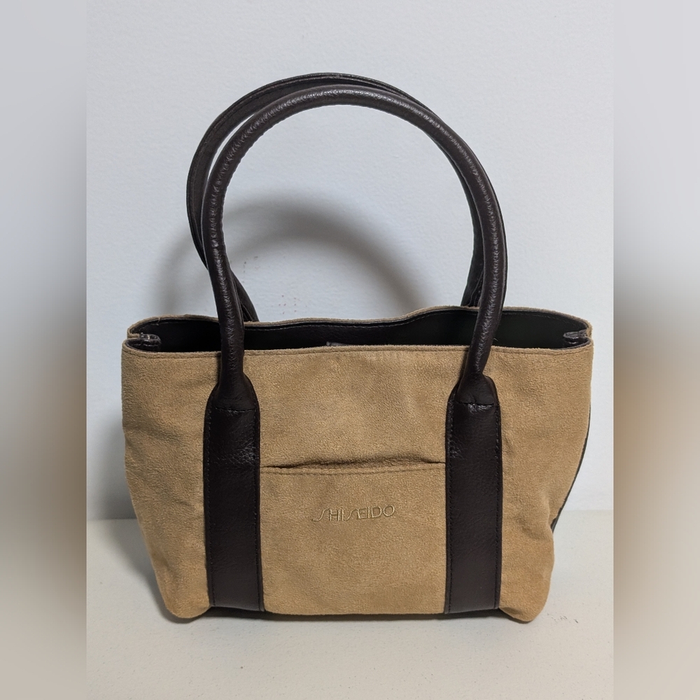 Vintage Shiseido Mini Tote Handbag In Tan